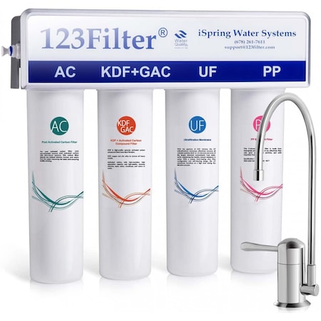 Ispring 001um UltraFiltration Under Sink Water Filter System CU-A4